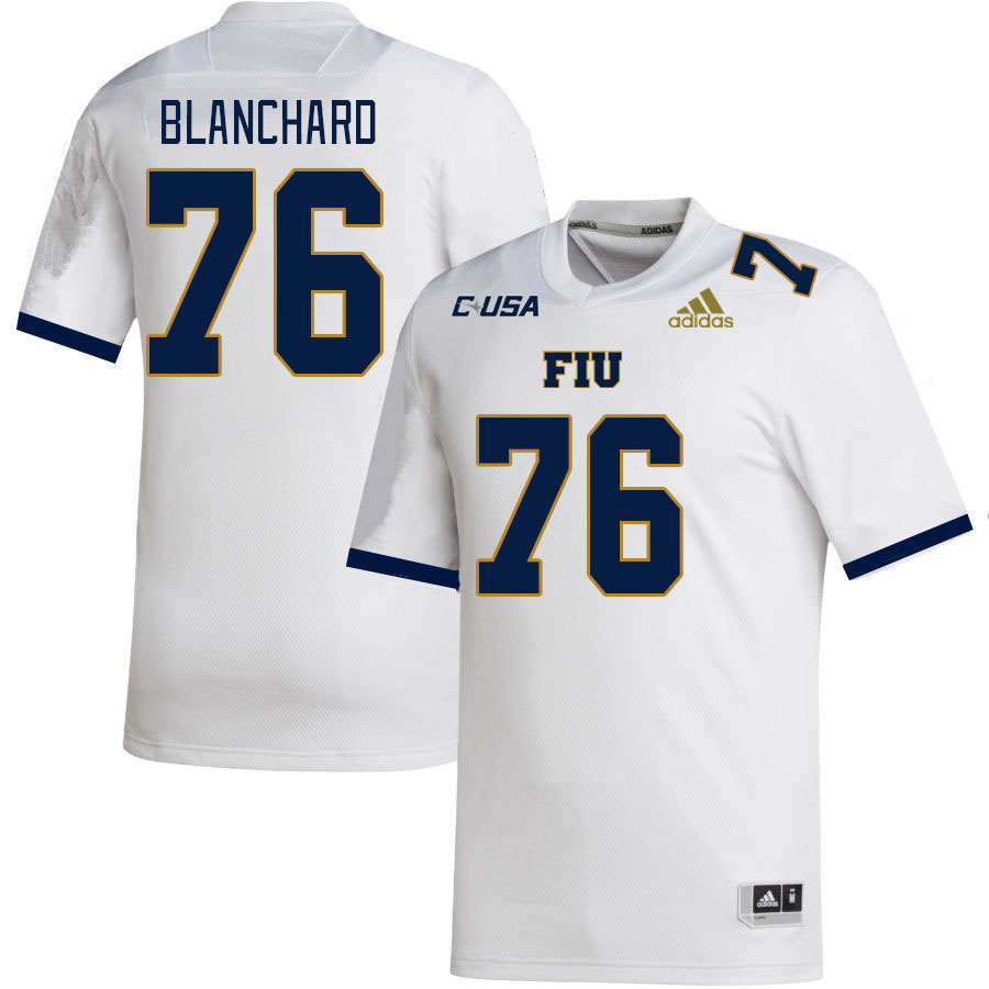 Men-Youth #76 Bo Blanchard Florida International Panthers 2023 College Football Jerseys Stitched-Whi